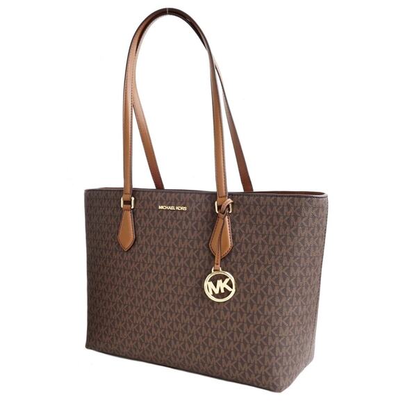 NWT Michael Kors Women’s Brown Sheila Large Signature Logo Tote Bag - Picture 2 of 4